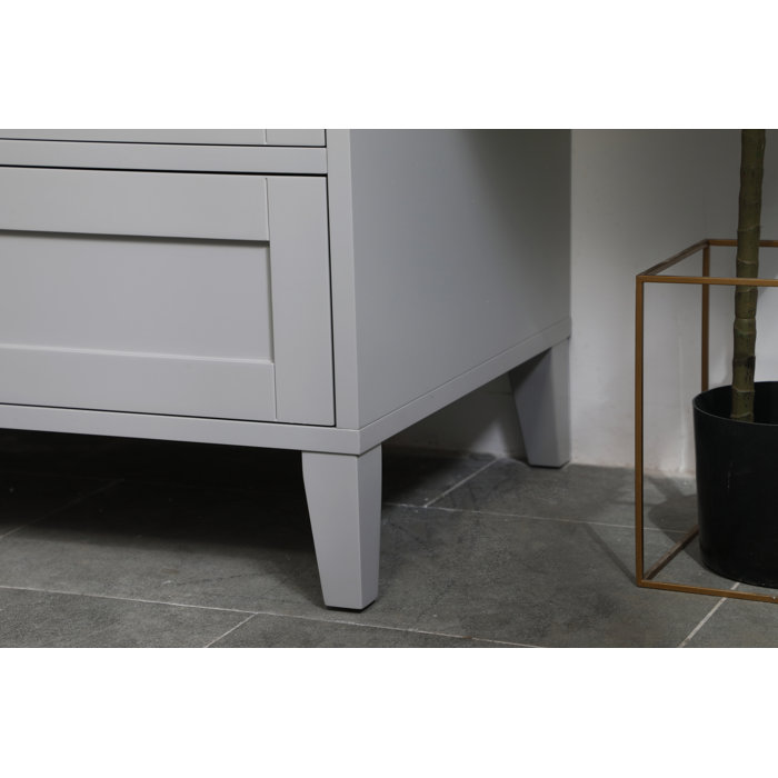 Mercury Row® Aleta 30'' Single Bathroom Vanity with Engineered Marble